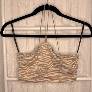 Cute zebra print crop top! Tags are off but never worn